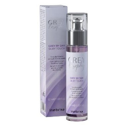 INEBRYA GREY BY DAY SILKY TOUCH RAGYOGÁST ADÓ HAJSZÉRUM ŐSZÜLŐ VAGY SZŐKÍTETT HAJRA 50ML