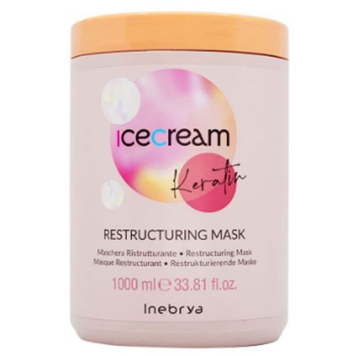 INEBRYA ICE CREAM KERATIN RESTRUCTURING hajújraépítő maszk 1000ml.