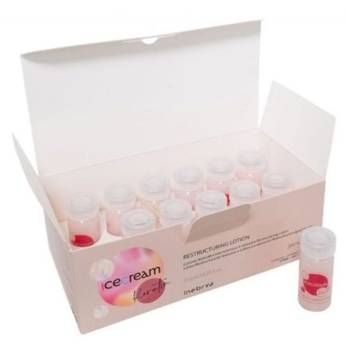 INEBRYA ICE CREAM KERATIN INTENZÍV HAJÚJRAÉPÍTŐ AMPULLA 12 X 11ml