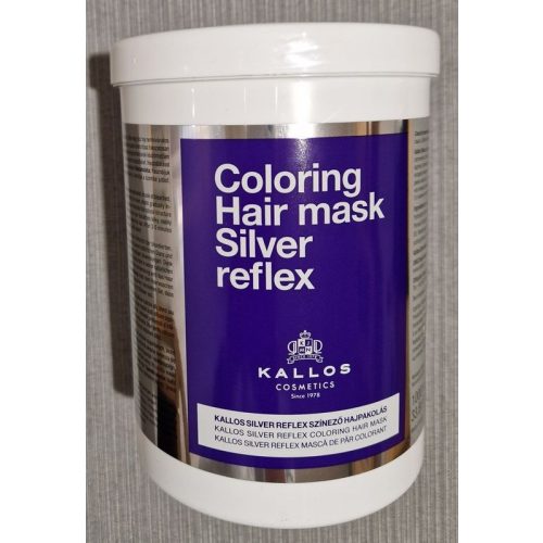 KALLOS COLORING HAIR MASK SILVER REFLEX színező hajpakolás 1000ml.